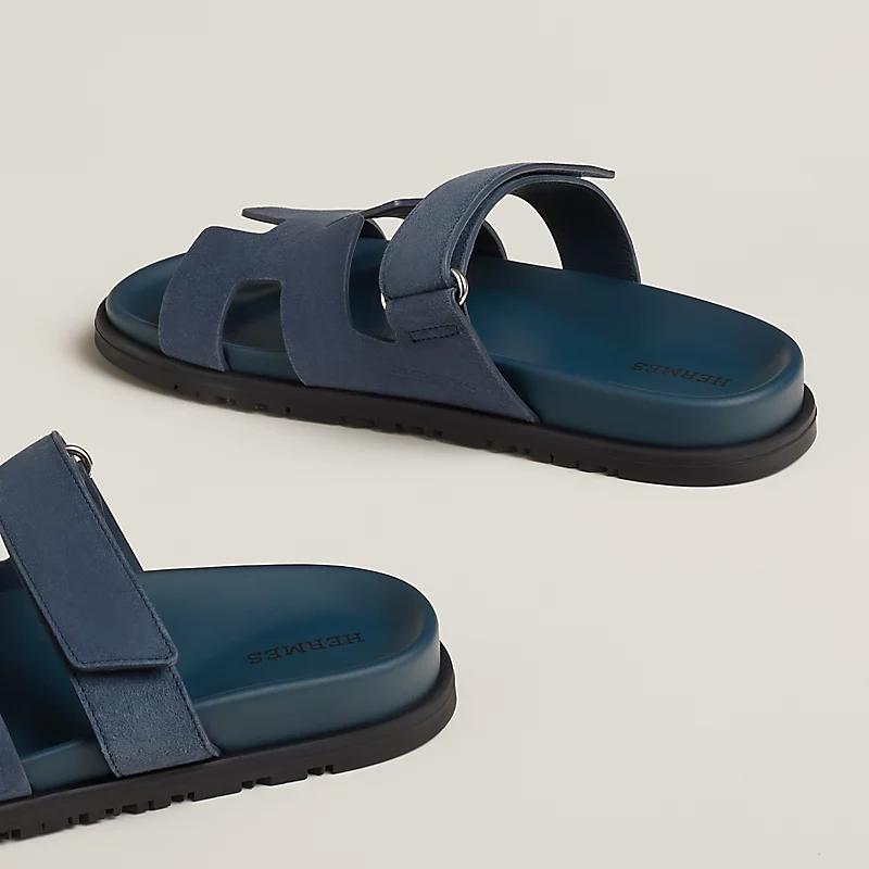 Dép Hermes Chypre Sandal Nữ Xanh Navy